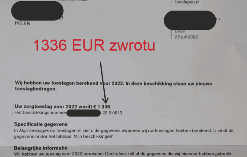 Co to jest Zorgtoeslag 2023 i ile wynosi?